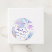 Étiquettes Cadeau Balise Favoris ronde Baby shower sirène (En situation)