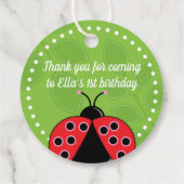 Étiquettes Cadeau Balise Favoriser la conception de la coccinelle (Dos)