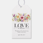 Étiquettes-cadeau Balise Favoriser la Fête des mariées florale (Devant)