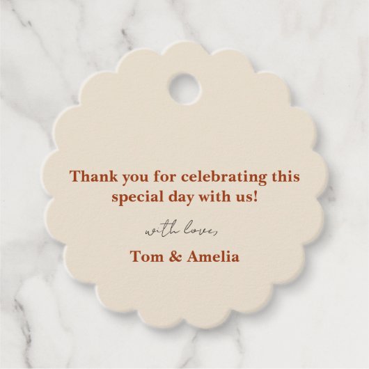 Étiquettes Cadeau Balise Favoriser le Merci (Devant)