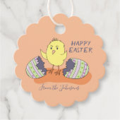 Étiquettes Cadeau Balise Favoriser les poussins de Pâques (Devant)