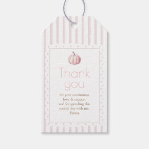 Étiquettes-cadeau Balise Favoriser Rectangle Citrouille rose