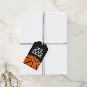Étiquettes-cadeau Balise Favors Basketball pour les fans de B-ball B