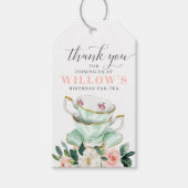 Étiquettes-cadeau Balise Fille Anniversaire Tea Party Favoriser (Devant)