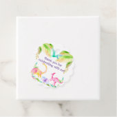 Étiquettes Cadeau Balise Fille Rose Dinosaur Favoriser (En situation)