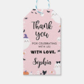 Étiquettes-cadeau Balise Fille Rose Fantôme Anniversaire Merci (Devant)