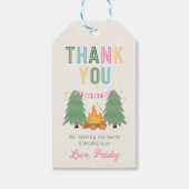 Étiquettes-cadeau Balise Fille's Camping Party Favor (Devant)