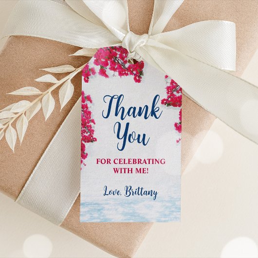 Étiquettes-cadeau Balise Fleur Faveur de la Grèce Méditerranéenne