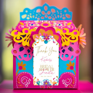 Étiquettes-cadeau Balise Fleurs de fêtes mexicaines Fête des mariées