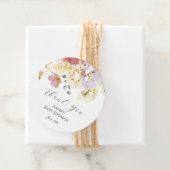 Étiquettes Cadeau Balise Fleurs roses préférées (En situation)