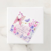 Étiquettes Cadeau Balise Fluttering Fluttering Merci papillon (En situation)