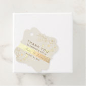 Étiquettes Cadeau Balise Gold Floral Mariage Merci Favoriser (En situation)