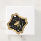 Étiquettes Cadeau Balise Golden Skep Honey Elaborer Gold Gradient (En situation)