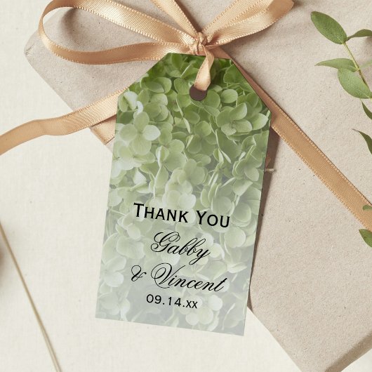 Étiquettes-cadeau Balise Green Annabelle Hydrangea Floral Wedal Favo
