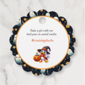 Étiquettes Cadeau Balise Halloween Cruising Duck (Dos)