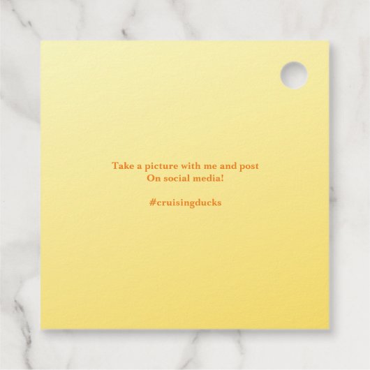 Étiquettes Cadeau Balise Halloween Cruising Duck (Dos)