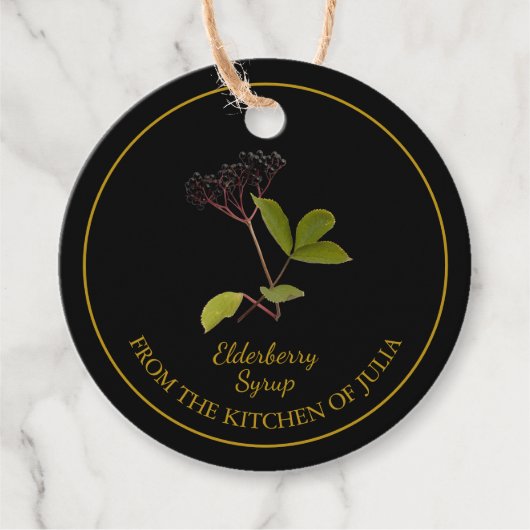 Étiquettes Cadeau Balise Hang pour sirop d'airelle simple fait maiso (Devant)