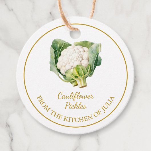 Étiquettes Cadeau Balise Hang simple Picks de chou fait maison (Devant)