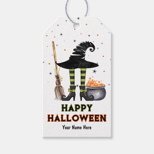 Étiquettes-cadeau Balise Happy Halloween Favor (Devant)