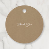 Étiquettes Cadeau Balise Kraft & Rustic Small Business Favoriser (Dos)