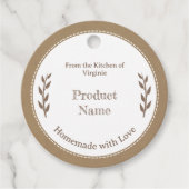 Étiquettes Cadeau Balise Kraft & Rustic Small Business Favoriser (Devant)