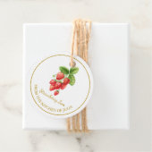 Étiquettes Cadeau Balise l Blanc simple confiture de fraise maison (En situation)