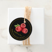 Étiquettes Cadeau Balise l Noir simple confiture de framboise maison (En situation)