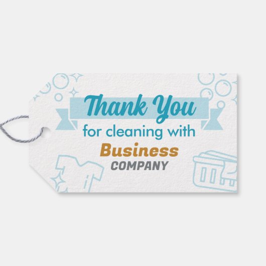 Étiquettes-cadeau Balise Lave-linge Lave-linge Merci (Dos (Horizontal))