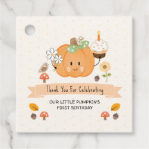 Balise Little Citrouille First Birthday Girl Favor