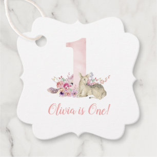 Étiquettes Cadeau Balise Little Deer First Birthday Party Favoriser