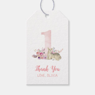 Étiquettes-cadeau Balise Little Deer First Birthday Party Favoriser