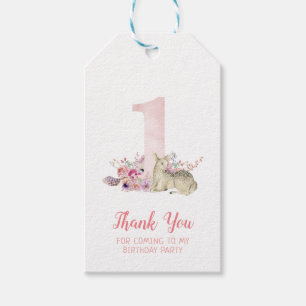 Étiquettes-cadeau Balise Little Deer First Birthday Party Favoriser