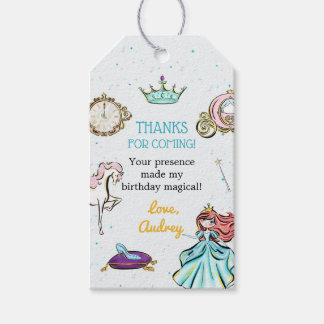 Étiquettes-cadeau Balise Magical Princess Fairytale Favor Merci