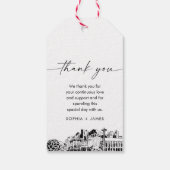 Étiquettes-cadeau Balise Mariage Seattle Skyline Merci Favoriser (Dos)