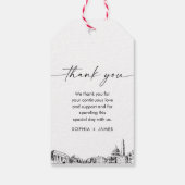 Étiquettes-cadeau Balise Mariage Skyline de Washington DC Merci Favo (Dos)