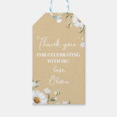 Étiquettes-cadeau Balise Merci d'anniversaire Daisy Bee (Devant)