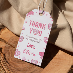 Étiquettes-cadeau Balise Merci d'anniversaire de la fête de la douce