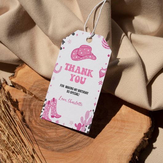 Étiquettes-cadeau Balise Merci d'anniversaire de la fille disco