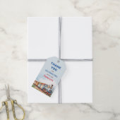 Étiquettes-cadeau Balise Merci d'anniversaire de train modifiable (Avec de la ficelle)