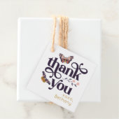 Étiquettes Cadeau Balise Merci d'anniversaire papillon Favoriser (En situation)