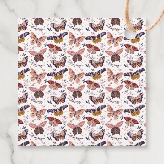 Étiquettes Cadeau Balise Merci d'anniversaire papillon Favoriser (Dos)