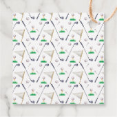 Étiquettes Cadeau Balise Merci de golf Watercolor (Dos)