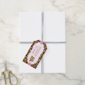 Étiquettes-cadeau Balise "Merci" de l'Empreinte de léopard Pink Quat (Avec de la ficelle)