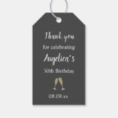 Étiquettes-cadeau Balise Merci fête d'anniversaire (Dos)