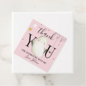 Étiquettes Cadeau Balise Merci Halloween rose (En situation)