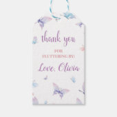 Étiquettes-cadeau Balise Merci Papillon Fluttering By Favoriser (Devant)