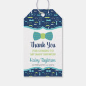 Étiquettes-cadeau Balise Merci petit homme, Bleu, Vert (Dos)