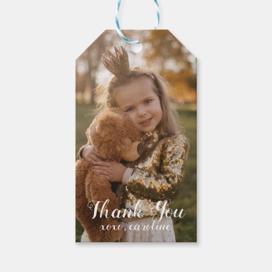 Étiquettes-cadeau Balise Merci photo Favor (Devant)