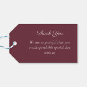 Étiquettes-cadeau Balise Minimalst Script Purple Plum Favoriser (Dos Horizontal)