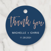 Étiquettes Cadeau Balise Moderne Rustique Script Calligraphie Mariag (Dos)